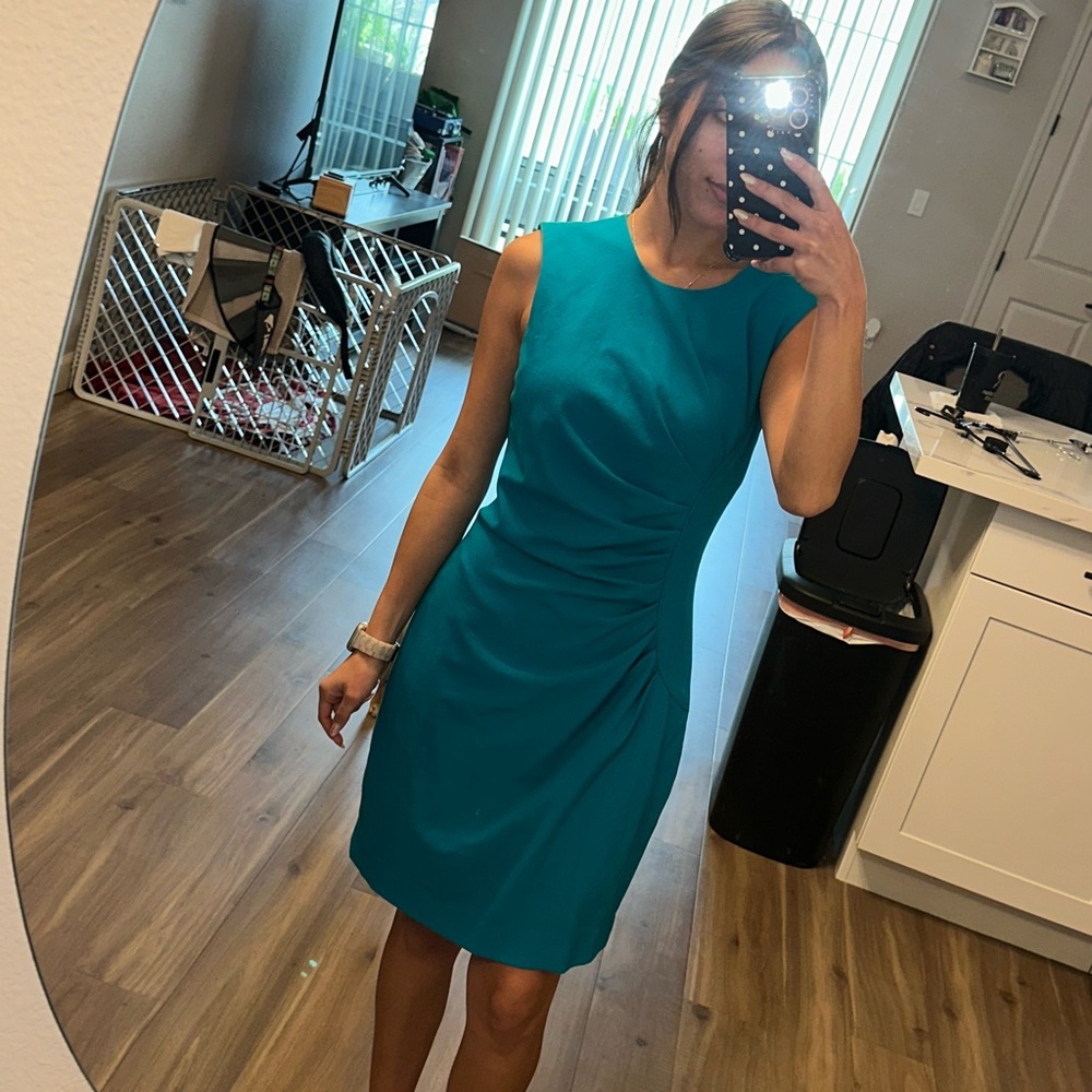 Calvin Klein Collection Teal Midi Dress